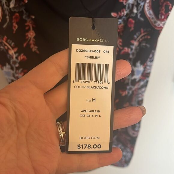 BCBGMaxAzria Shelbi dress, M, black multi, NWT - Picture 7 of 8